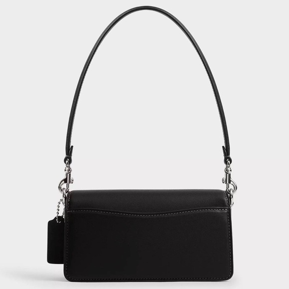 Coach Tabby Shoulder Bag 20 with Crystals Silver/Black Glovetanned Leather NWT - Picture 9 of 16